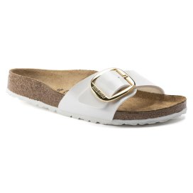 Sandalo Birkenstok Madrid Big Buckle Patent White