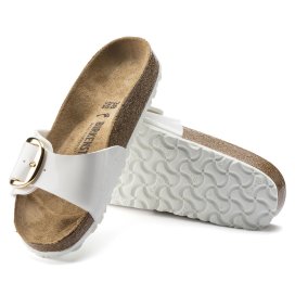 Sandalo Birkenstok Madrid Big Buckle Patent White