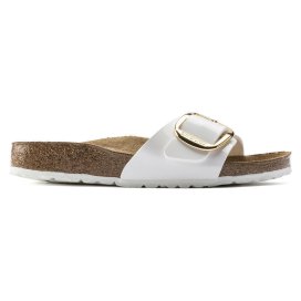 Sandalo Birkenstok Madrid Big Buckle Patent White