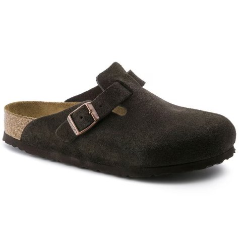 Clog Birkenstock Boston SFB mocca, Suede Leather