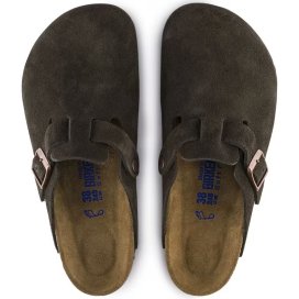 Clog Birkenstock Boston SFB mocca, Suede Leather