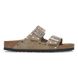 Sandalo Birkenstock Arizona Rivet taupe, Suede Leather