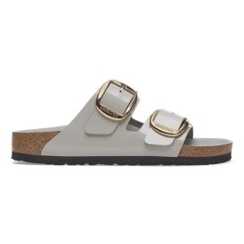 Sandalo Birkenstock Arizona Big Buckle shine stone coin, Natural Leather