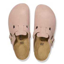 Clog Birkenstock Boston light rose, Suede Leather