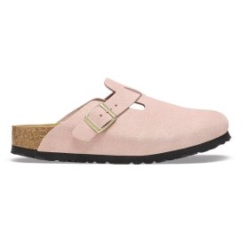 Clog Birkenstock Boston light rose, Suede Leather