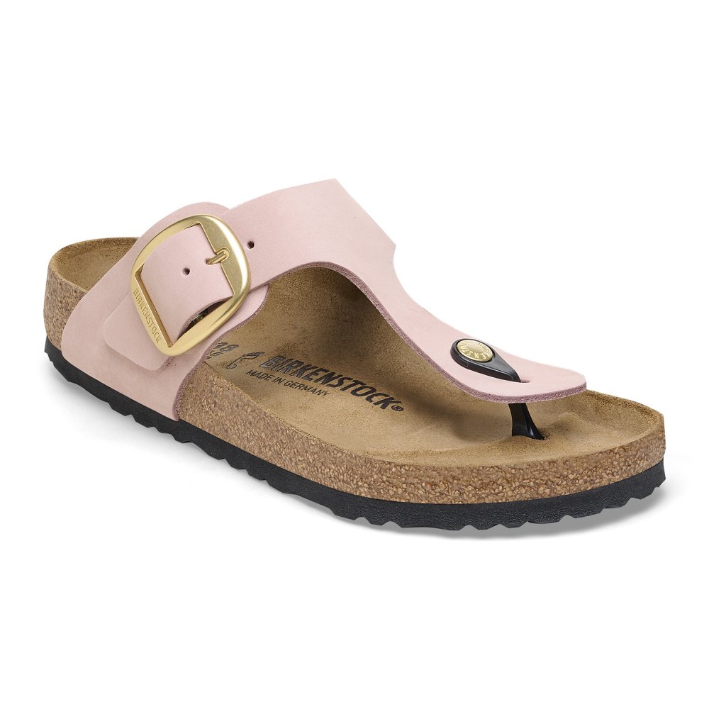 Birkenstock Infradito Donna Gizeh Big Buckle Nabuck Soft Pink