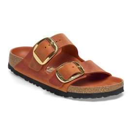 Birkenstock Sandalo Arizona Big Buckle burnt orange, Oiled Leather