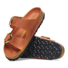 Birkenstock Sandalo Arizona Big Buckle burnt orange, Oiled Leather