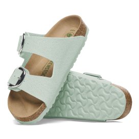 Birkenstock Sandalo Donna Arizona Big Buckle surf green veg, Rough Canvas