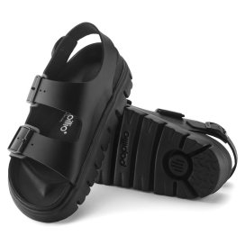 Birkenstock Sandalo Donna Milano Chunky Exquisite black, Natural Leather