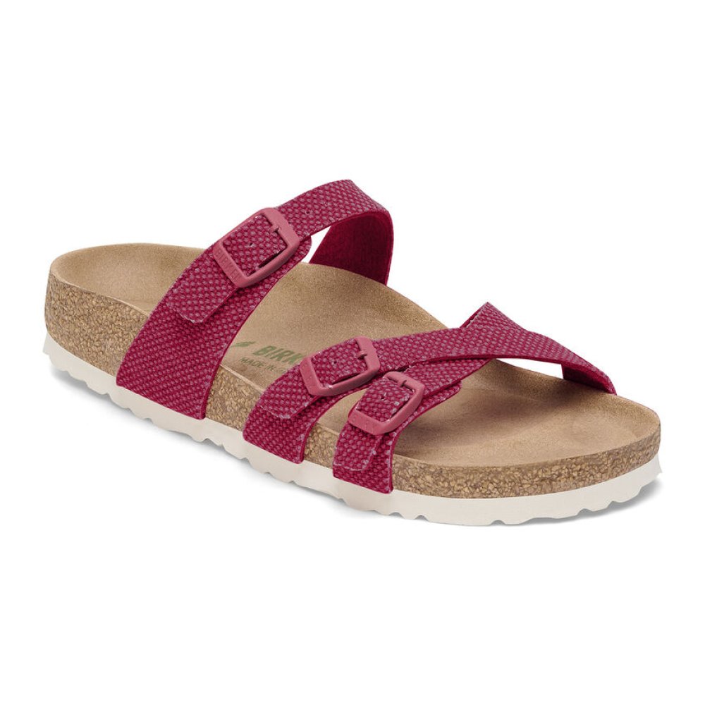 Birkenstock Sandalo Donna Franca fuchsia tulip veg, Rough Canvas