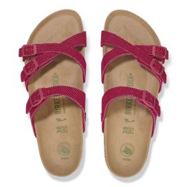 Birkenstock Sandalo Donna Franca fuchsia tulip veg, Rough Canvas