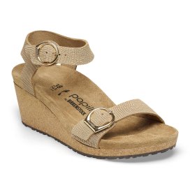 Birkenstock Sandalo Donna Soley Ring-Buckle sandcastle, Nubuck Leather