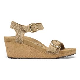 Birkenstock Sandalo Donna Soley Ring-Buckle sandcastle, Nubuck Leather