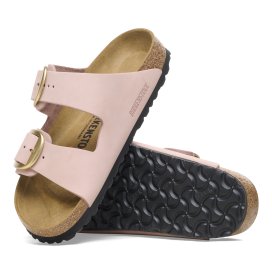 Birkenstock Sandalo Donna Arizona Big Buckle Nabuck Soft Pink