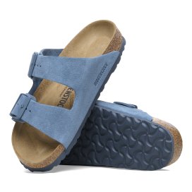 Birkenstock Sandalo Unisex Arizona Suede Leather Elemental blue