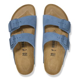 Birkenstock Sandalo Unisex Arizona Suede Leather Elemental blue