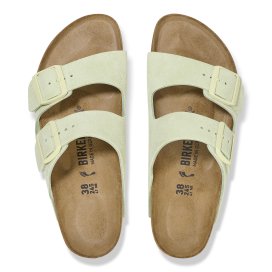 Birkenstock Sandalo Unisex Arizona Suede Leather Faded lime