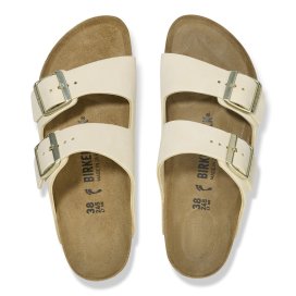 Birkenstock Sandalo Donna Arizona ecru, Nubuck Leather