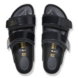 Birkenstock Sandalo Donna Uji black, Nubuck Leather/High Shine Leather