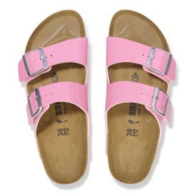 Birkenstock Sandalo Donna Arizona patent candy pink black, Birko Flor Patent