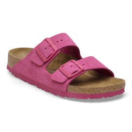 Birkenstock Sandalo Arizona fuchsia tulip, Suede Leather