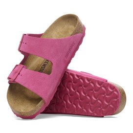 Birkenstock Sandalo Arizona fuchsia tulip, Suede Leather