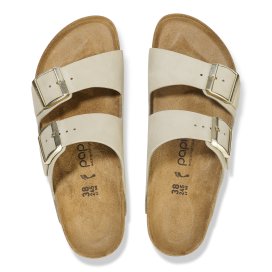 Birkenstock Sandalo Arizona Platform eucalyptus, Nubuck Leather