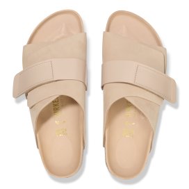 Birkenstock Sandalo Kyoto new beige, Nubuck Leather/High Shine Leather