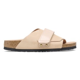 Birkenstock Sandalo Kyoto new beige, Nubuck Leather/High Shine Leather