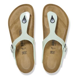 Birkenstock Sandalo A Infradito Gizeh patent surf green, Birko Flor Patent