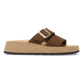 Birkenstock Sandalo Donna Almina dark tea, Nubuck Leather