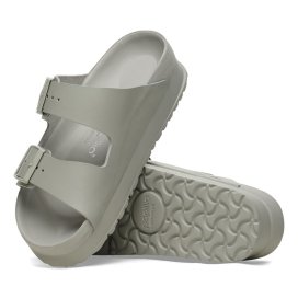 Birkenstock Sandalo Donna Arizona Platf Exquisite mineral gray, Natural Leather