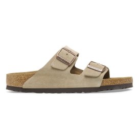 Birkenstock Sandalo Unisex Arizona taupe, Suede Leather