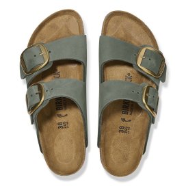 Birkenstock Sandalo Donna Arizona Big Buckle thyme, Nubuck Leather