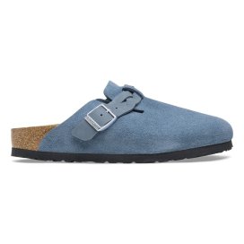 Birkenstock Clog Unisex Boston Braided elemental blue, Suede Leather