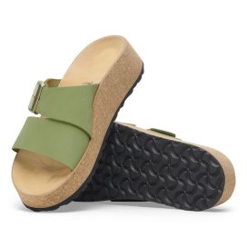 Birkenstock Sandalo Donna Almina green tea, Nubuck Leather