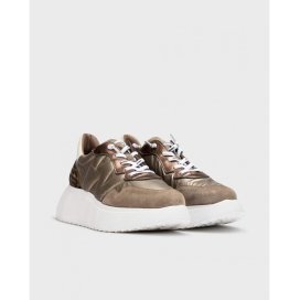 Wonders Sneaker in pelle e tessuto