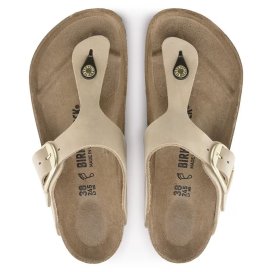 Infradito Birkenstock Gizeh Big Buckle sandcastle, Nubuck Leather