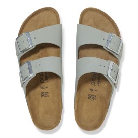 Birkenstock Sandalo Donna Arizona Platform pure sage, Nubuck Leather
