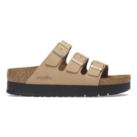 Birkenstock Sandalo Donna Arizona Platform pure sage, Nubuck Leather