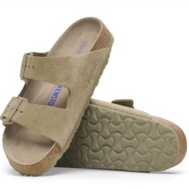 Birkenstock Arizona SFB faded khaki, Suede Leather