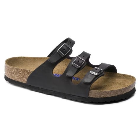 Birkenstock Sandalo Donna Florida SFB black, Oiled Leather Birkenstock Sandalo Donna Florida SFB black, Oiled Leather