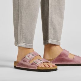Birkenstock Sandalo Donna Arizona lavender, Oiled Leather