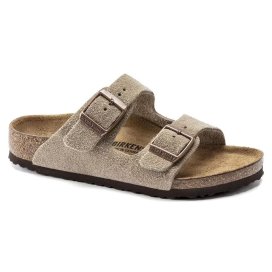 Birkenstock Sandalo Bambino Arizona Kids taupe, Suede Leather