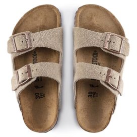 Birkenstock Sandalo Bambino Arizona Kids taupe, Suede Leather