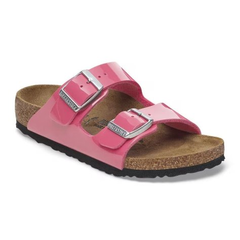 Birkenstock Sandalo Bambino Arizona Kids fuchsia tulip, Birko Flor Patent Birkenstock Sandalo Bambino Arizona Kids fuchsia tulip, Birko Flor Patent