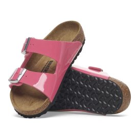 Birkenstock Sandalo Bambino Arizona Kids fuchsia tulip, Birko Flor Patent