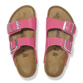 Birkenstock Sandalo Bambino Arizona Kids fuchsia tulip, Birko Flor Patent