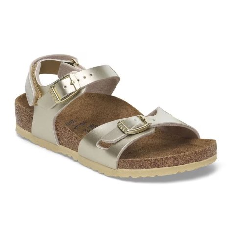 Birkenstock Sandalo Bambino Rio HL Kids electric metallic gold, Birko Flor Birkenstock Sandalo Bambino Rio HL Kids electric metallic gold, Birko Flor
